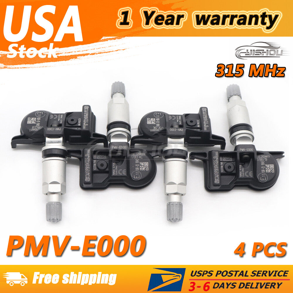 (4) 315MHz PMV-E000 TPMS for Toyota Tacoma for Camry 4Runner and for Lexus for ES RX series.