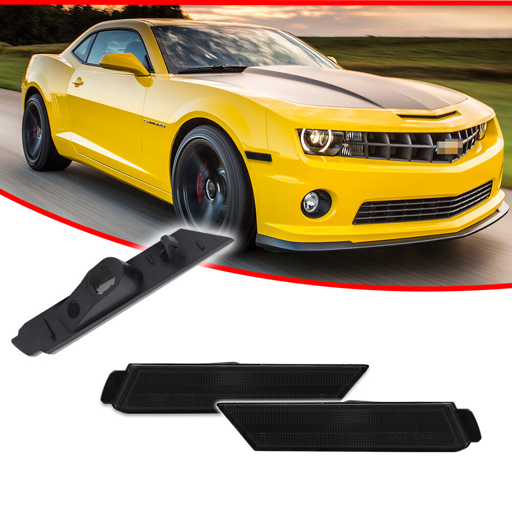 Replacement kit for 2010-15 for Chevrolet Camaro Smoked Lens Front Marker Light Housing