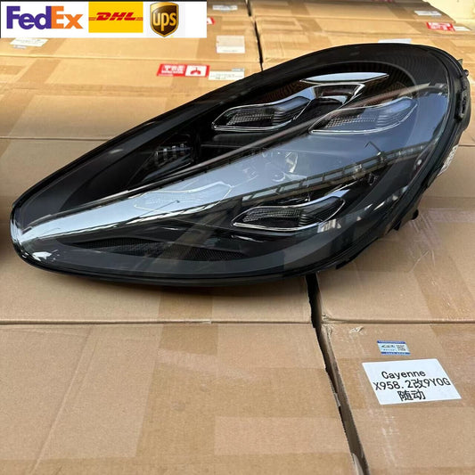 Pair LED Headlight Assembly for Porsche for Cayenne 2011-2018 Animation Front Lamps