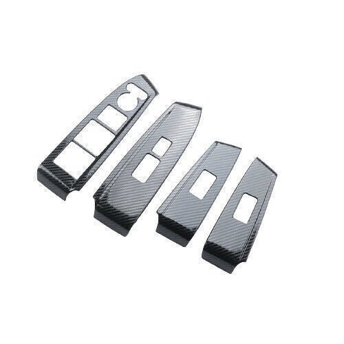 Glass Window Lifting Lock Panel Trim for Honda Accord 08-2013 Steel Carbon Fiber