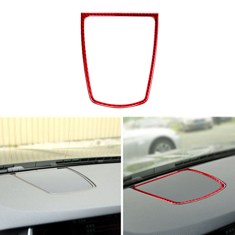 Red Carbon Fiber Loudspeaker Frame Cover Trim for BMW 5 Series F10 2011-2017