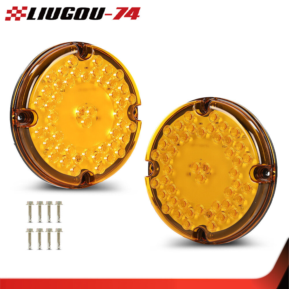 Suitable for school bus transport vehicles. Rejects Hauler 7 round amber 47-LED taillights.