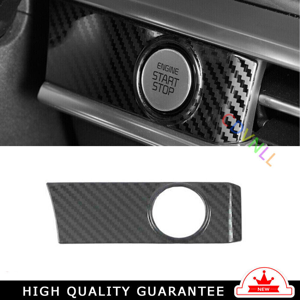Inner Ignition Switch Start Button Frame Trim for Kia K5 2021-2022 Carbon Fiber