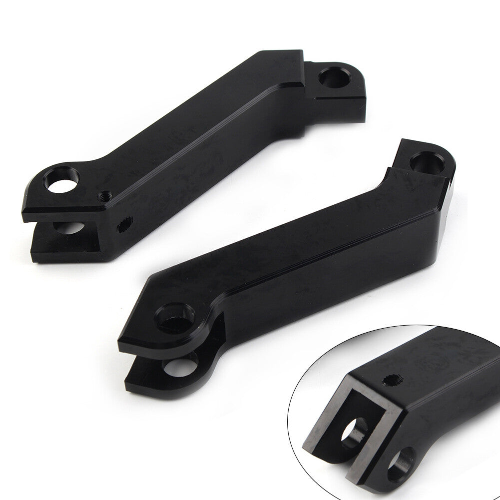 Black Male Mount Foot Peg Extensions for Harley Sportster Softail Road King