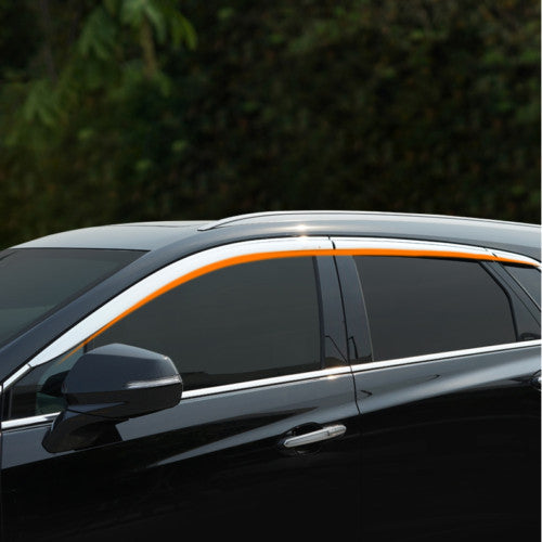 for Cadillac XT5 2017-23 Chrome Window Wind Visors Sun Rain Guard Vent Deflector