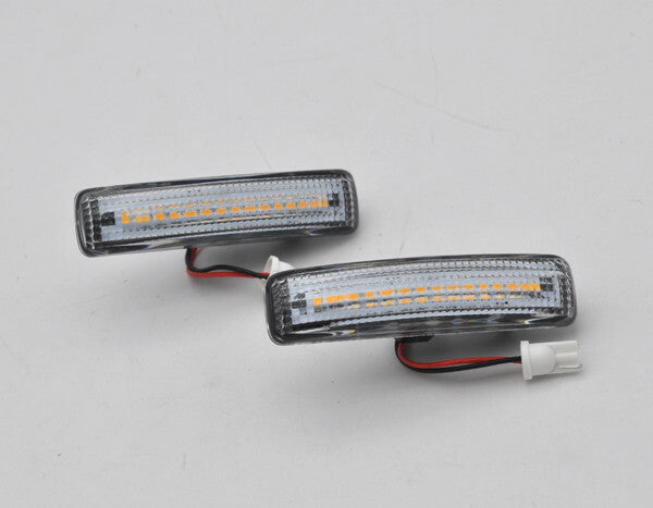 2 Dynamic Clear LED Side Indicator Marker Light For 05-09 for Range Rover Sport L320