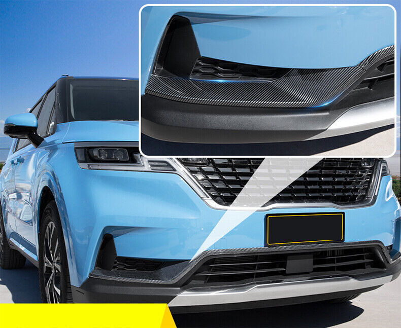 for Kia Carnival 22-24 Carbon Fiber Bumper lower Grille Fog Lamp Eyelids Trim 3X
