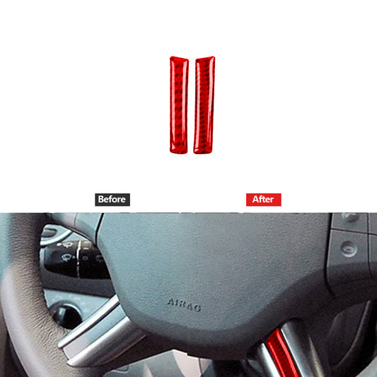 Red Carbon Fiber Steering Wheel Accent Type B Cover for Mercedes Benz M-class