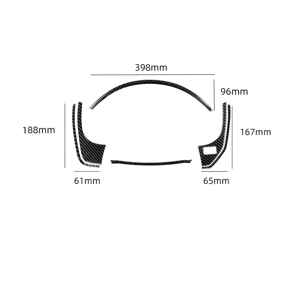Carbon Fiber Interior Dashboard Frame Trim Panel for Ford Explorer 2011-2014