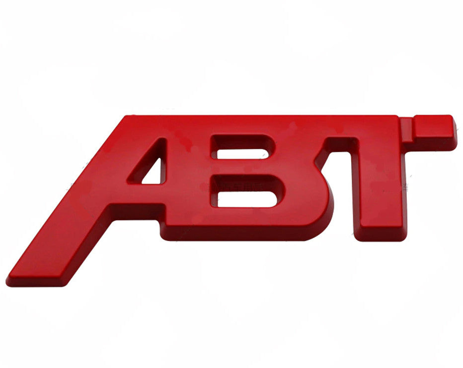 ABT logo badge sticker for boots, trunk, rear badge, red for seats