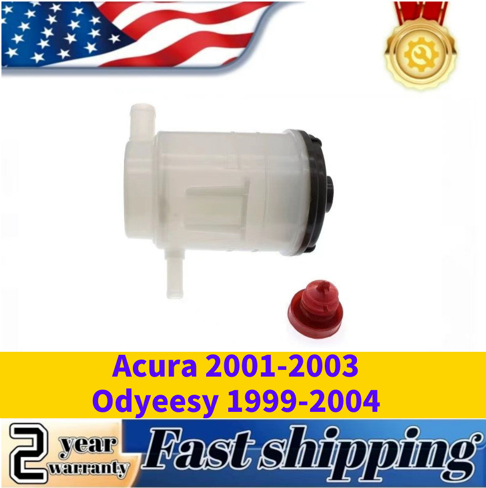 The power steering pump reservoir is suitable for Acura models from 2001-2003 and for Honda Odyssey models from 1999-2004.