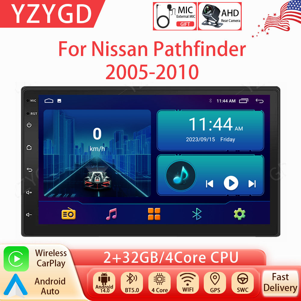 for Nissan Pathfinder 2005-2010 Stereo Car Radio Android Auto Carplay GPS WIFI