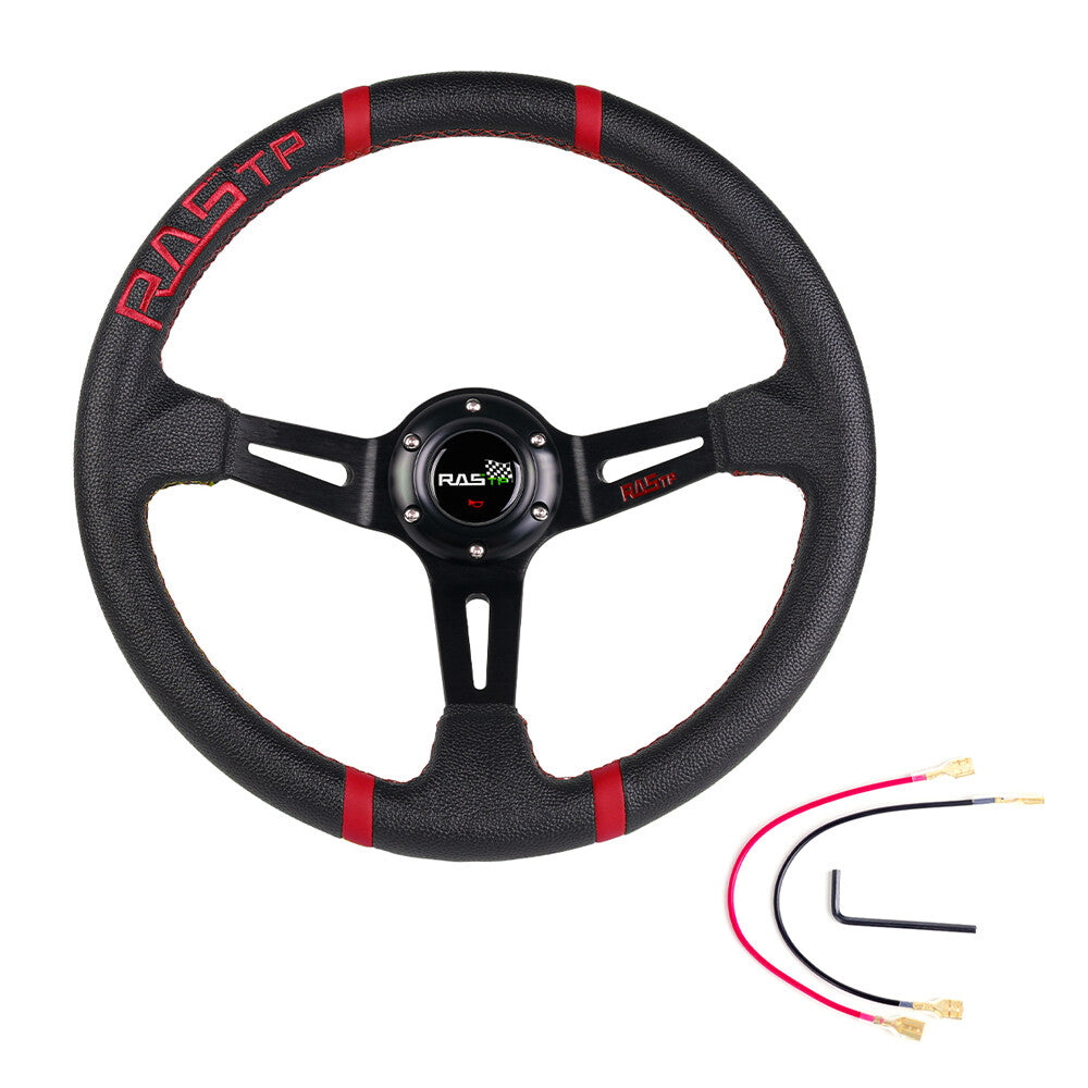 Steering Wheel Deep Dish Drifting Sport Aluminum Surface Racing 13inch