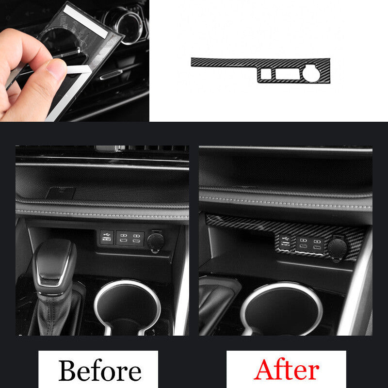 for Toyota Highlander Console Cigarette ABS Carbon Fiber Lighter Panel 2020-24