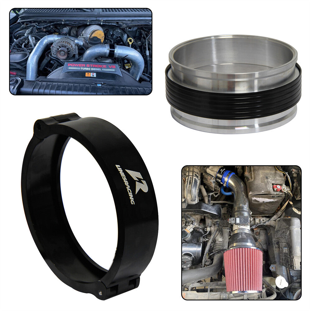 4'' 102mm Aluminum HD Intake V-Band Clamp Flange Intercooler Pipe Quick Release