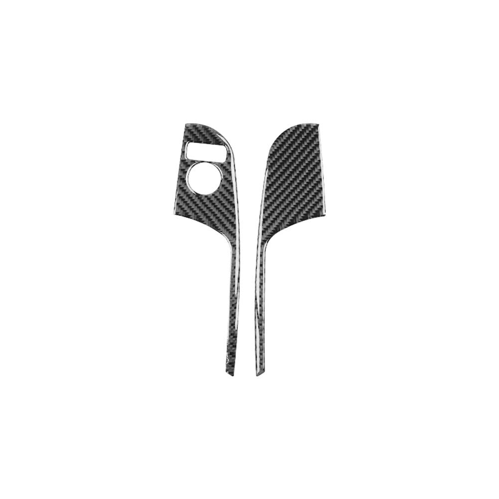 2x Carbon Fiber Front Rearview Mirror Adjusts Trim for Nissan Rogue 2014-2016