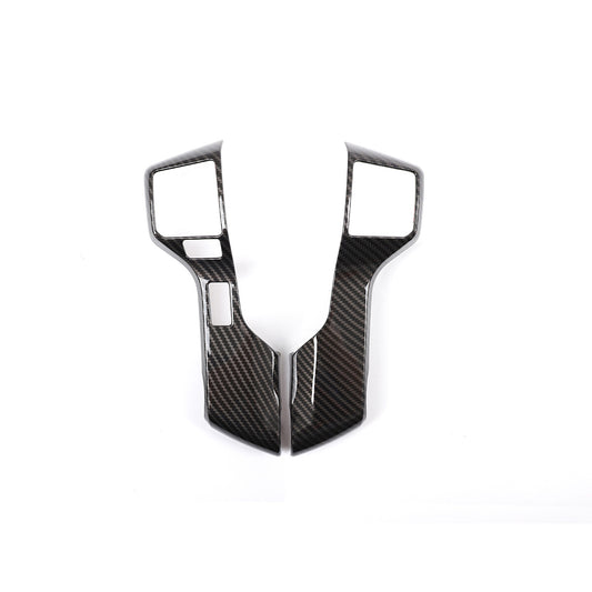 Carbon fiber ABS window lift switch frame trim for Toyot@ Supra A90 2019-2022