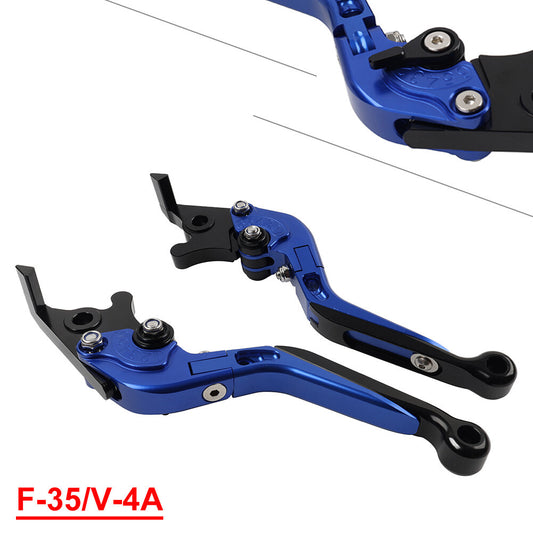 Folding Extendable Brake Clutch Levers for Suzuki GSXR600 GSXR750 11-21 Blue