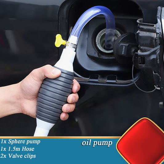 Manual Hand Siphon Barrel Pump Hose Fuels Petrol Syphon Transfer Oil Easy Tools