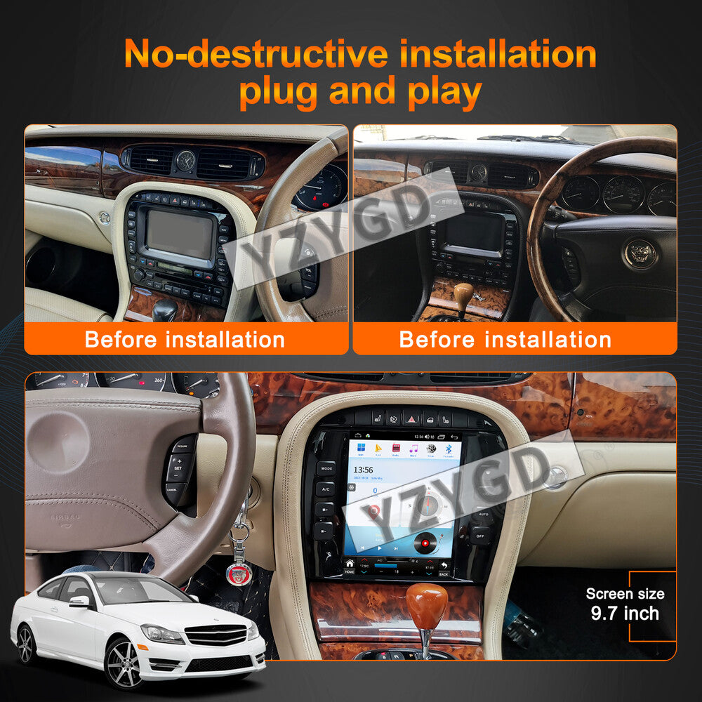 for Jaguar XJ 2004-2008 Android Car Radio Carplay Screen Stereo Receiver 128G