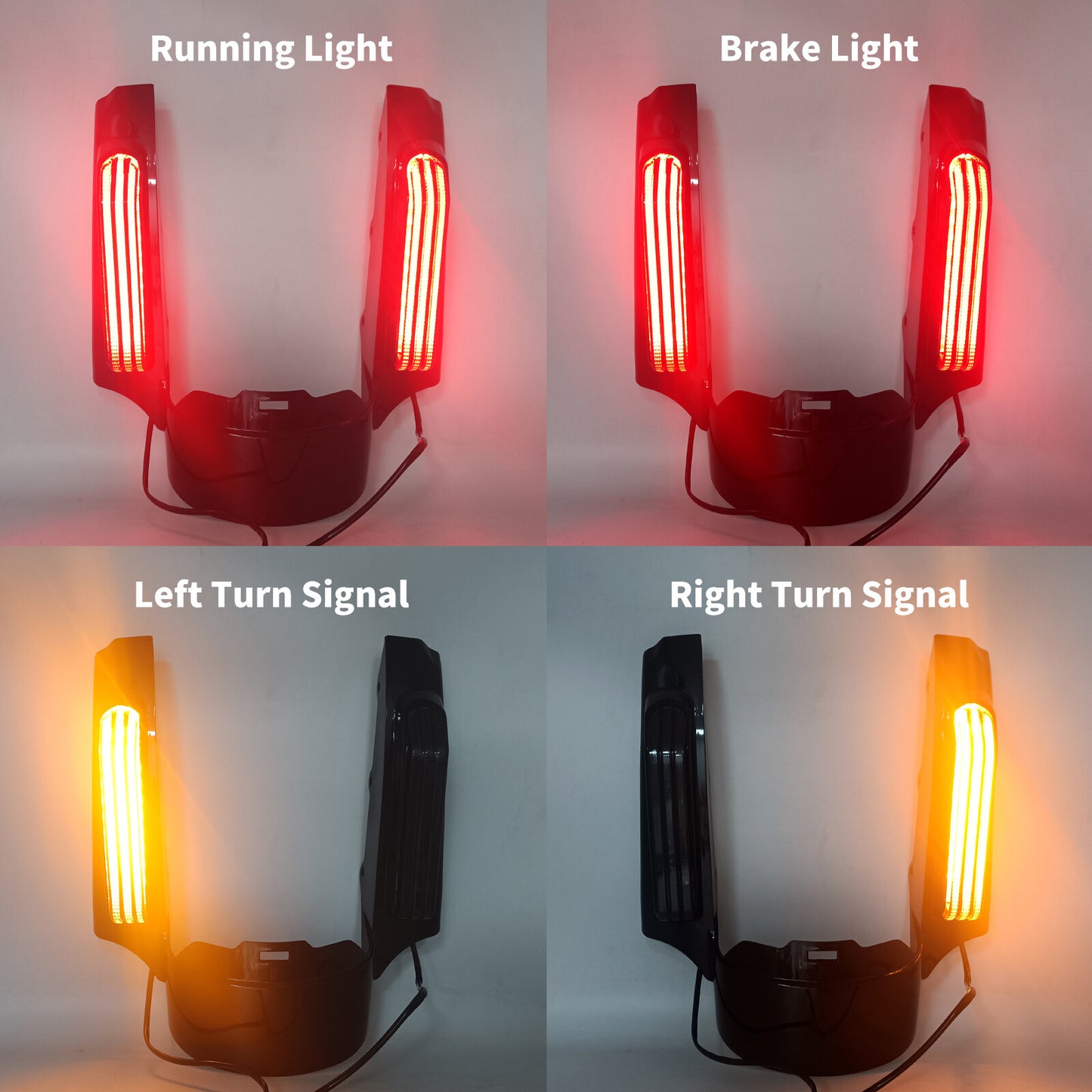 Rear Fender Extended Fasscia w/ LED Light For Touring Road Electra Glide 09-2013
