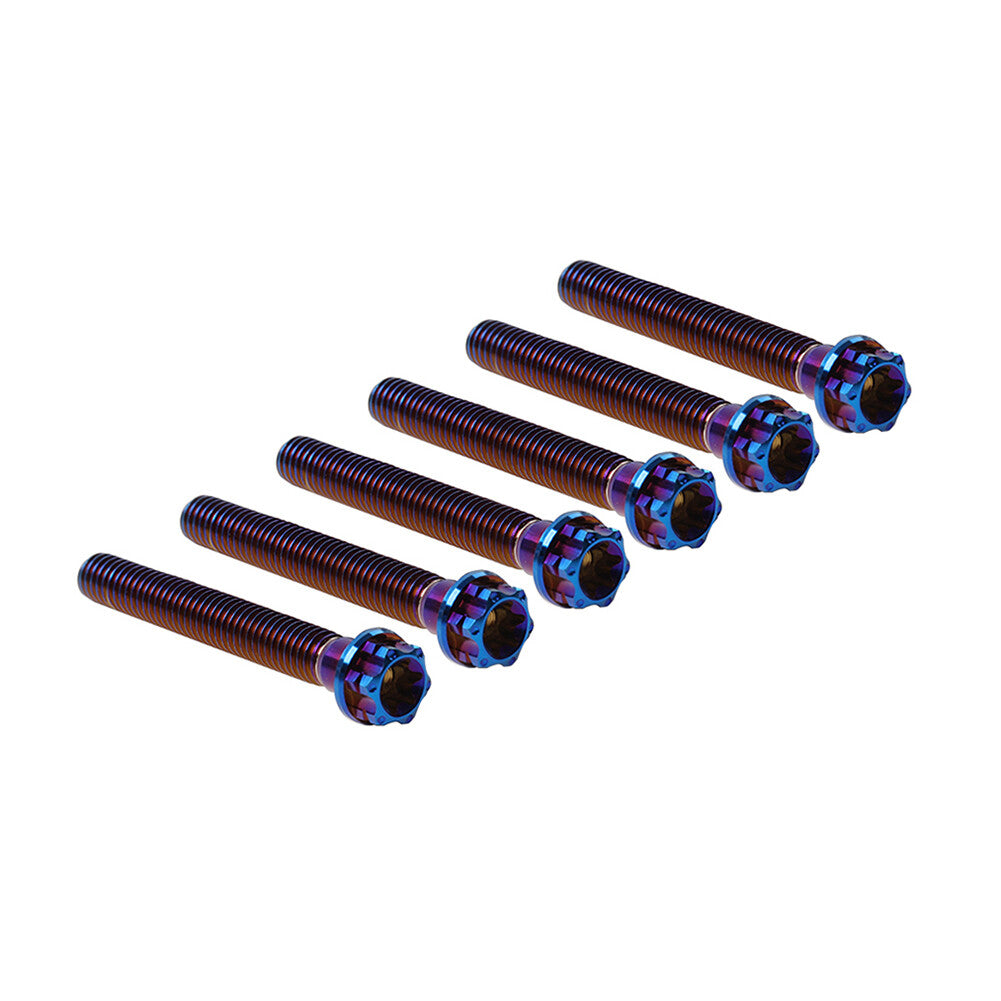 6pcs Bolts Torx Head Flange Screws M6x55mm For Motorcycle Bike