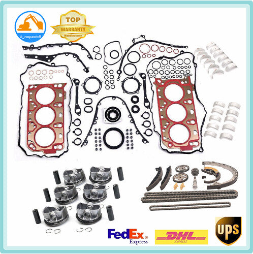 for Porsche for Panamera S 3.0T V6 Engine Rebuild Overhaul Piston GasketTiming Kit
