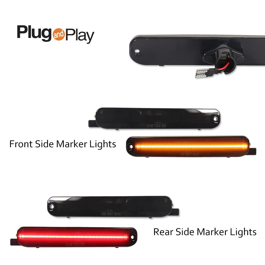4-piece smoked lens LED side marker lights for 95-01 for Chevrolet Lumina and 95-99 Monte Carlo.