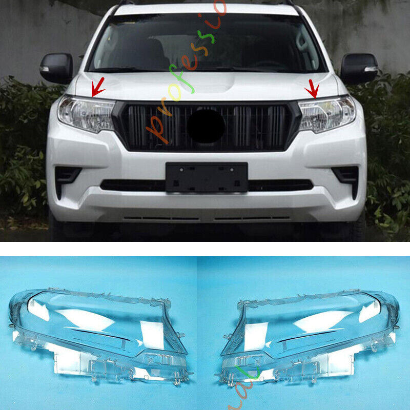 for Toyota Prado 2017-2022 Both Side Headlight Lens Cover Replace + Sealant