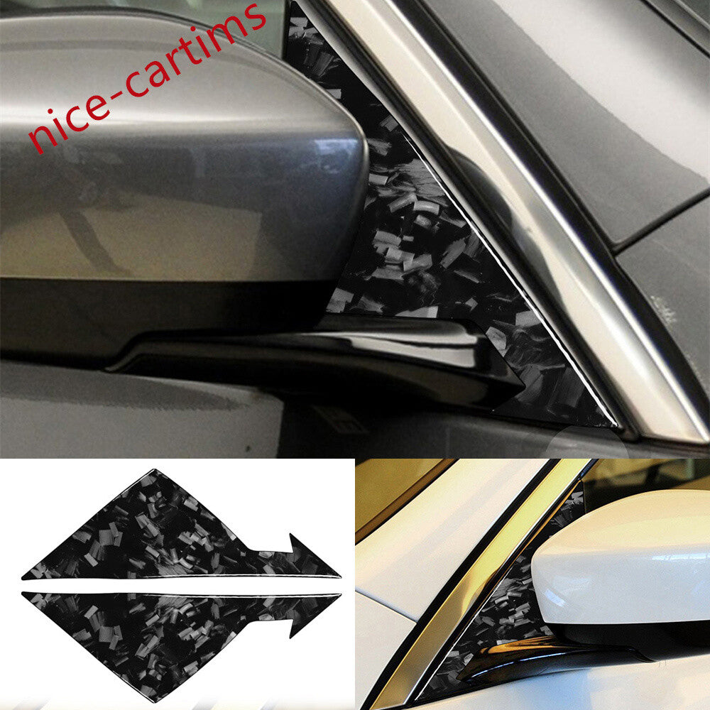 Forged Carbon Side Rearview Mirror A-Pillar Cover for Infiniti G37 Sedan 2007-13