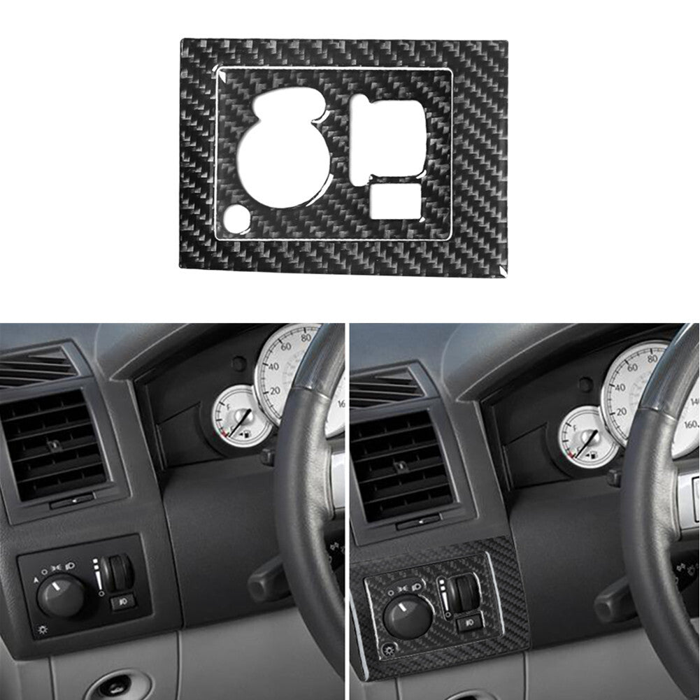 Carbon Fiber Dim Light Control Cover Trim Type A for Chrysler 300 2005-2007