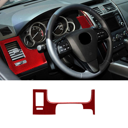 Red Carbon Fiber Drive Side Air Vent Panel Cover Trim for Mazda CX-9 2010-2015