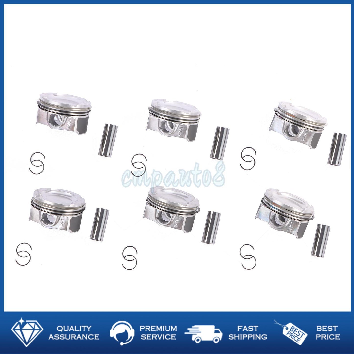 N54B30 ¦µ84mm Pistons w/ Rings Kit for BMW E88 E91 E92 E60 F01 E71 E89 135i 3L L6