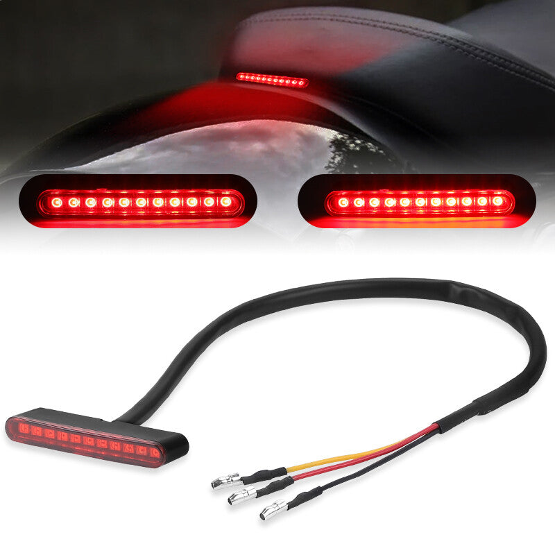 for Mini 11 LED Motorcycle ATV Bike Rear Tail Running Stop Brake Light Lamp Red 12V