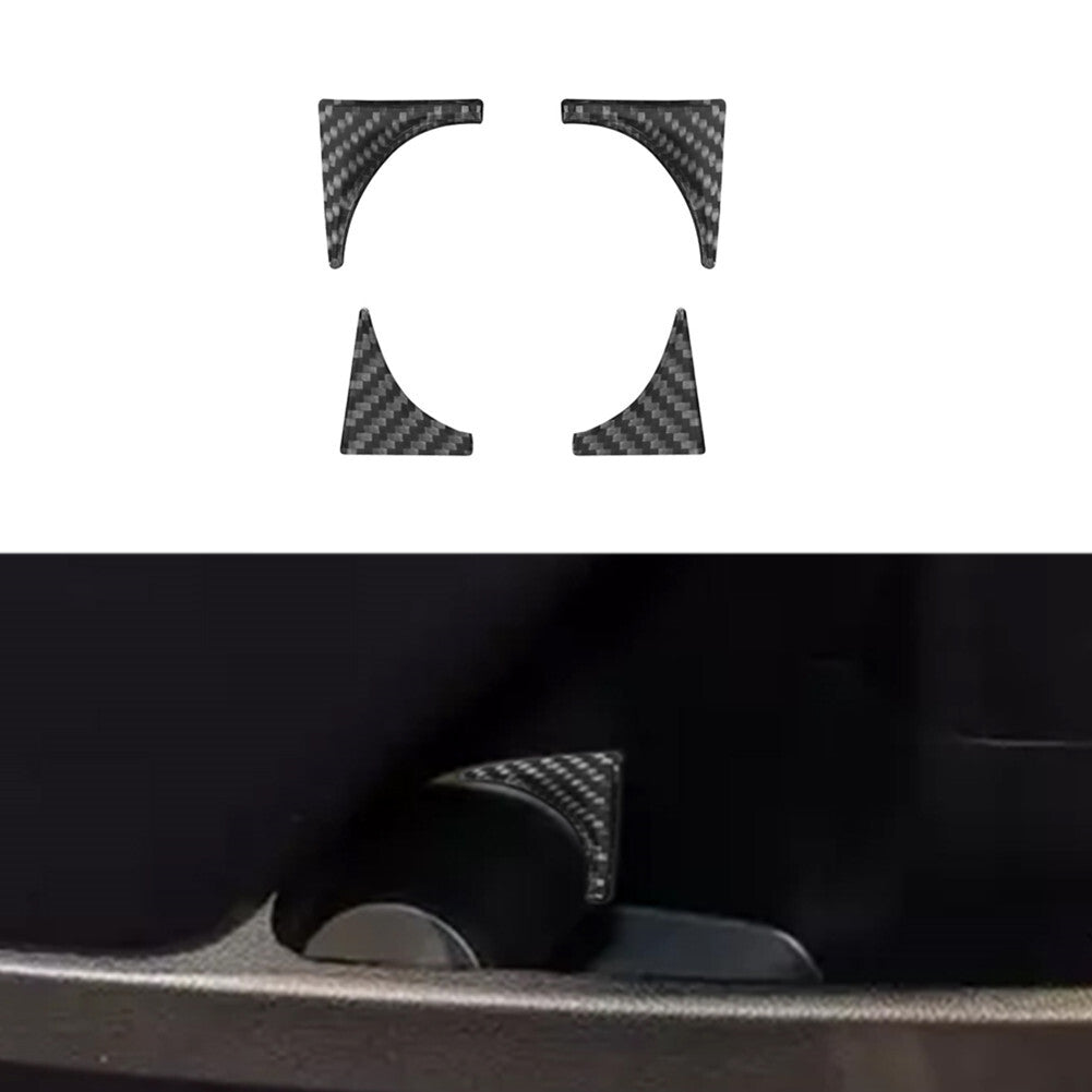 4Pcs Carbon Fiber Door Cup Holder Frame Cover Trim for Ford Ranger 2019-2022
