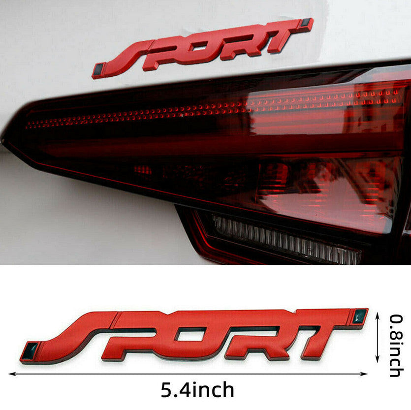 1 piece of logo badge sticker sports side fender rear boot badge red