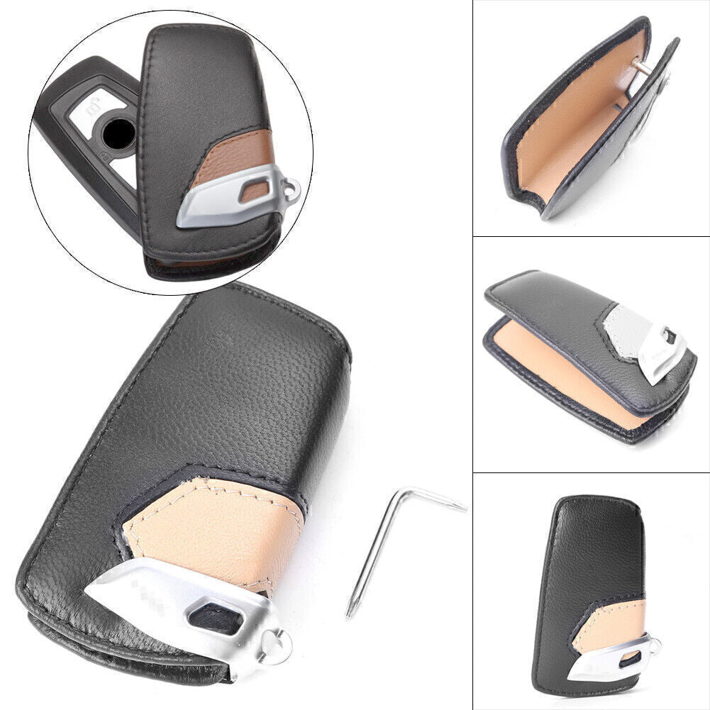 Fit for BMW 3 5 7 Series X3 Sport Line Leather Key Fob Case Bag Cover Holder