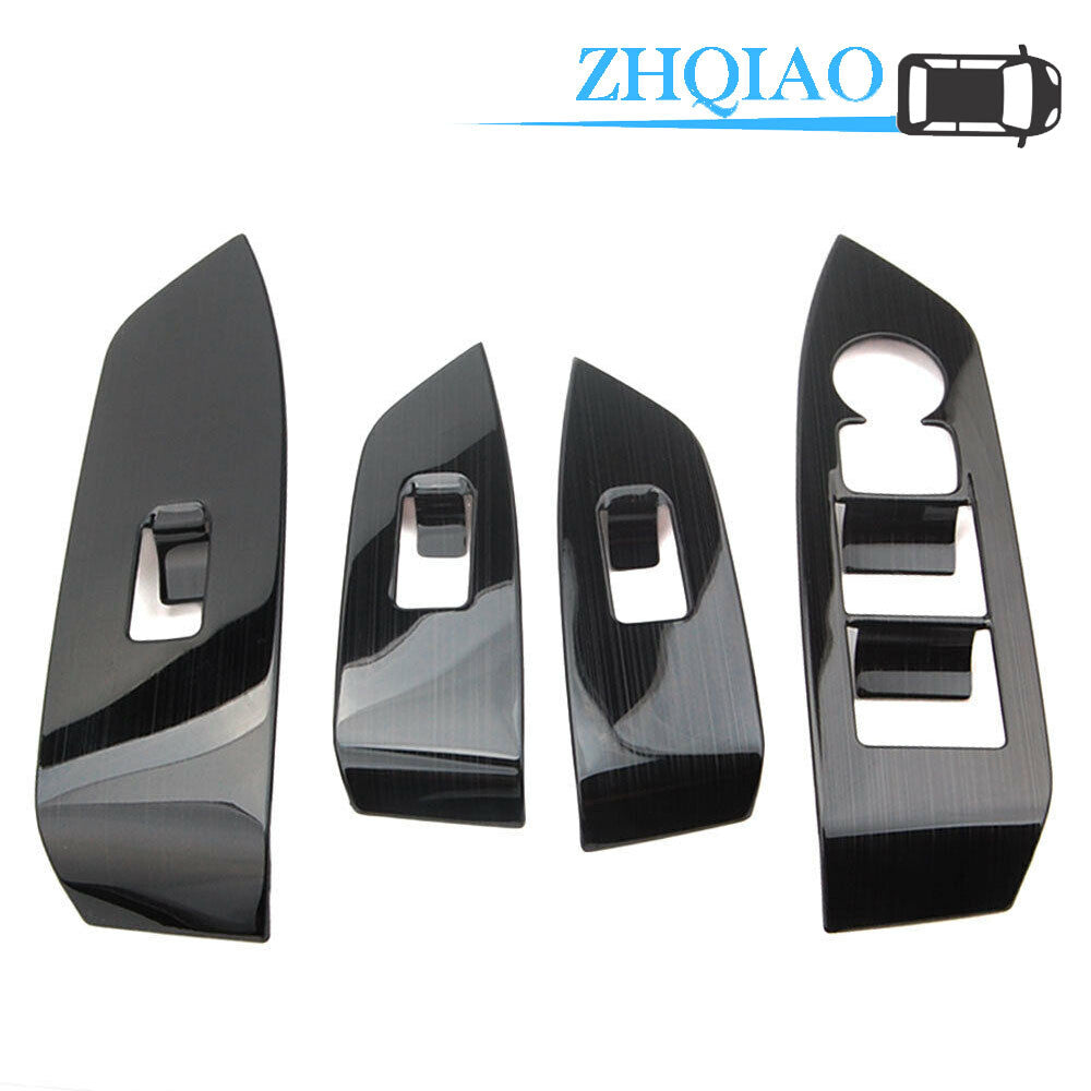 Black Titanium Window Lift Switch Panel Cover Trim Fits for Mazda CX-5 2017-2018