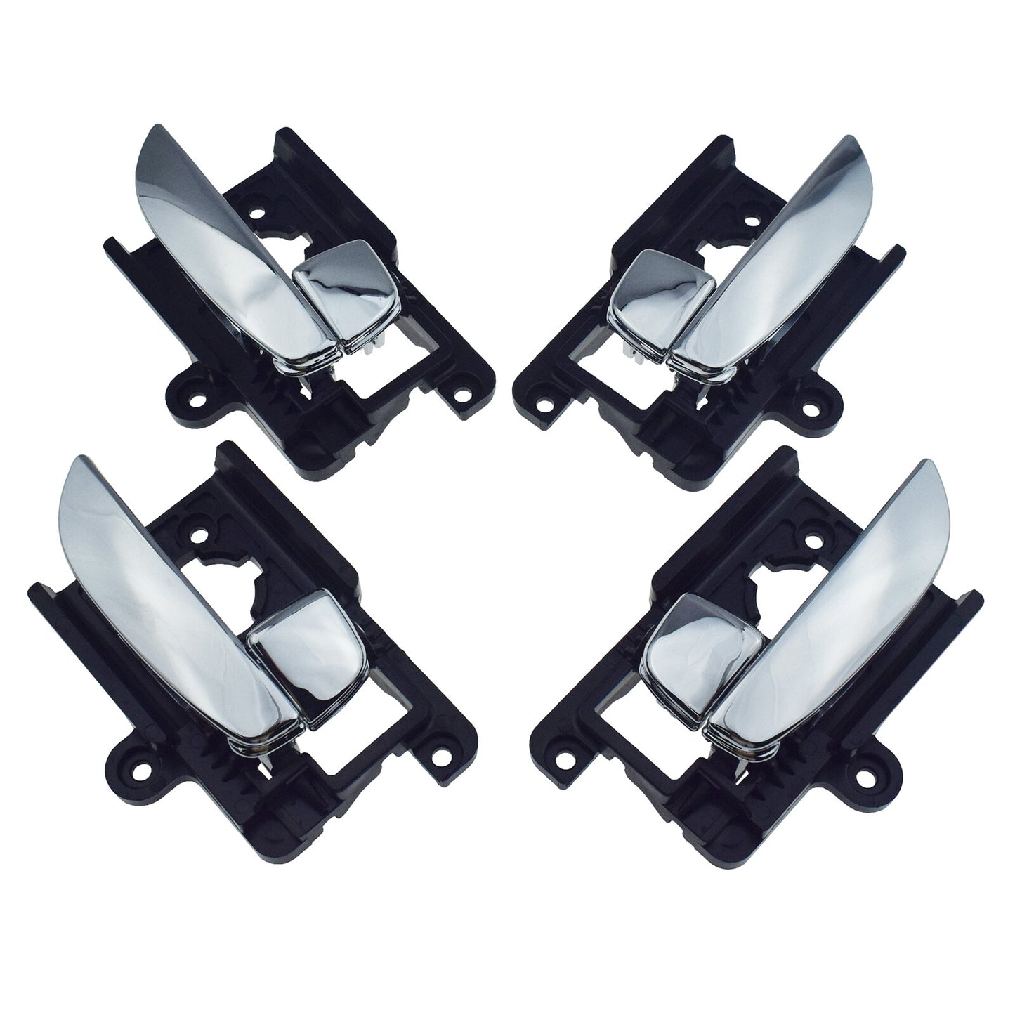 Set of 4 Left  Right Interior Chrome Door Handle For 2007-2010 for Hyundai for Elantra