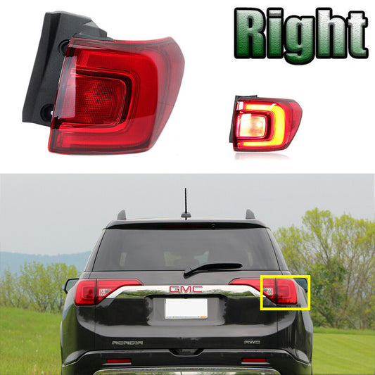 1x for GMC Acadia 2017 2018 2019 Rear Lamp Red Right Driver side TailLight Outer