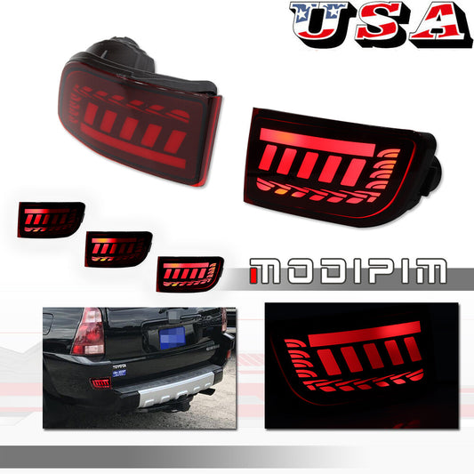 Red LED rear bumper brake light and turn signal for Toyota 4Runner (03-05) and Prado (02-09)
