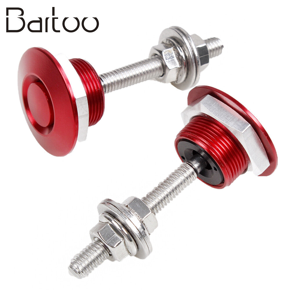 2PCS Push Button Quick Release Hood Bonnet Pins Lock Clip Car Bumper Latch Kit