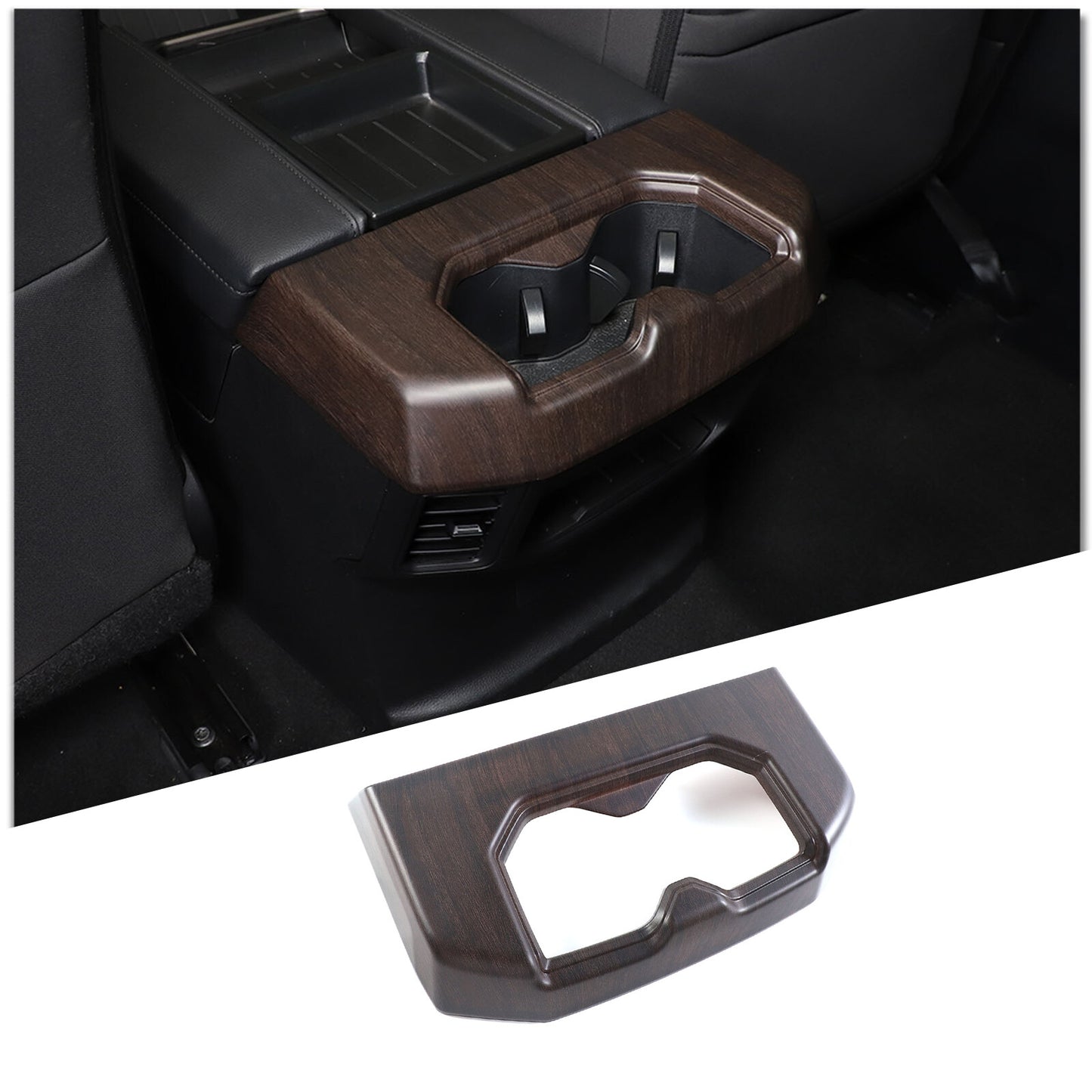 ABS matte black center console trim cover for Mercedes-Benz C-Class W204 (2010-2013)