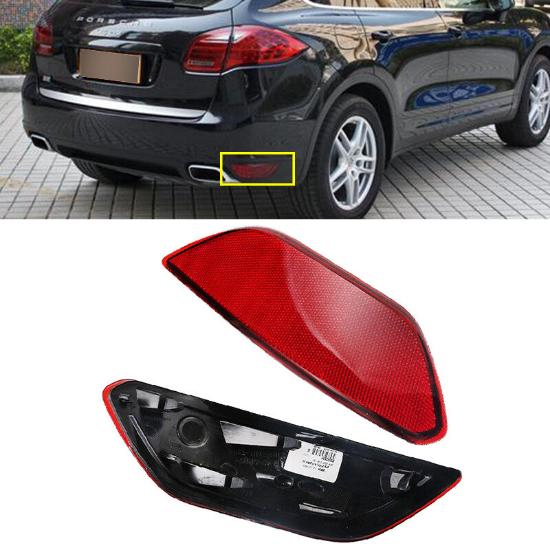 Left+Right Rear Bumper Trim Reflector for Porsche for Cayenne 2011-2014