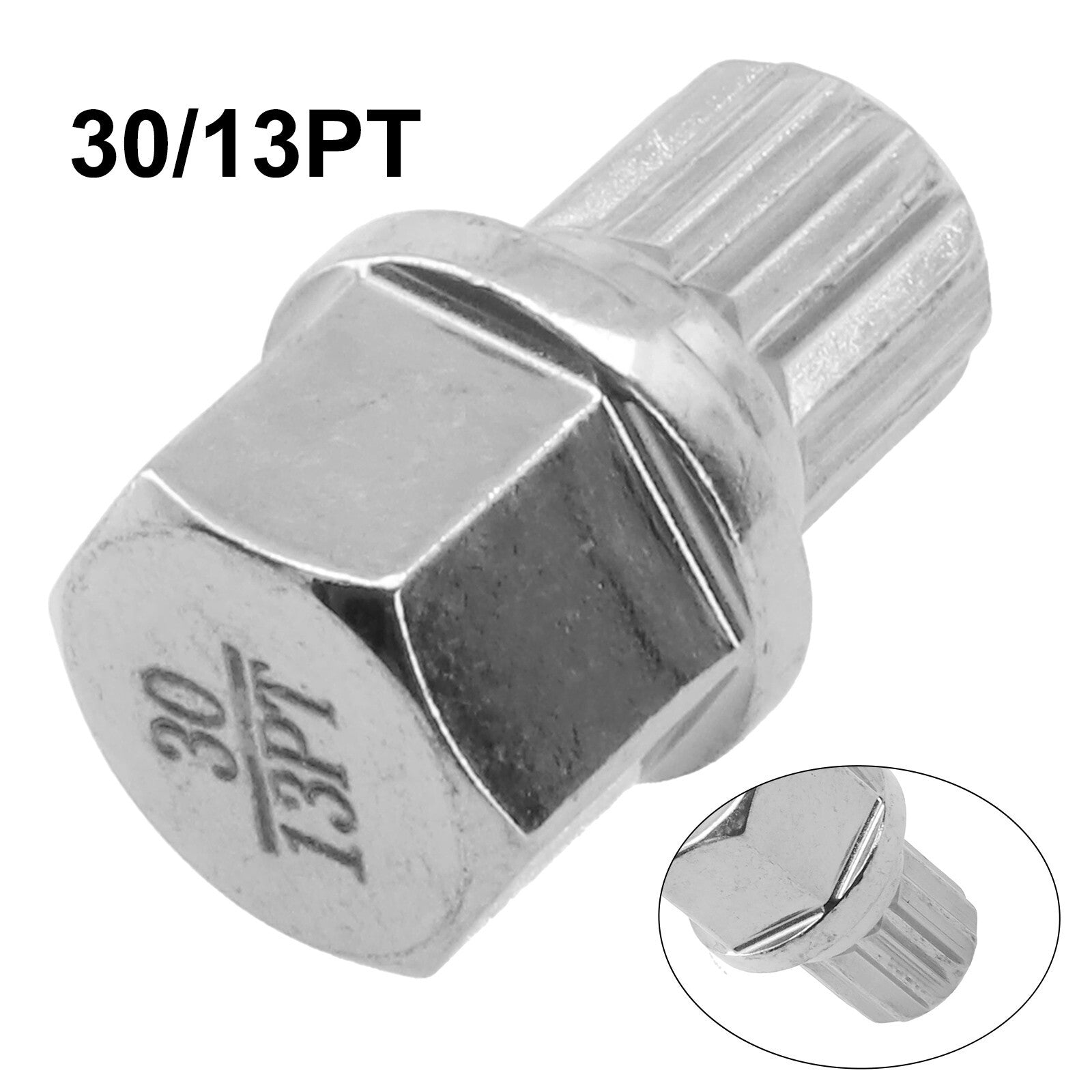 30/13PT Hollow Car Anti-Theft Wheel Lock Lug Nut Screw Removal Key For