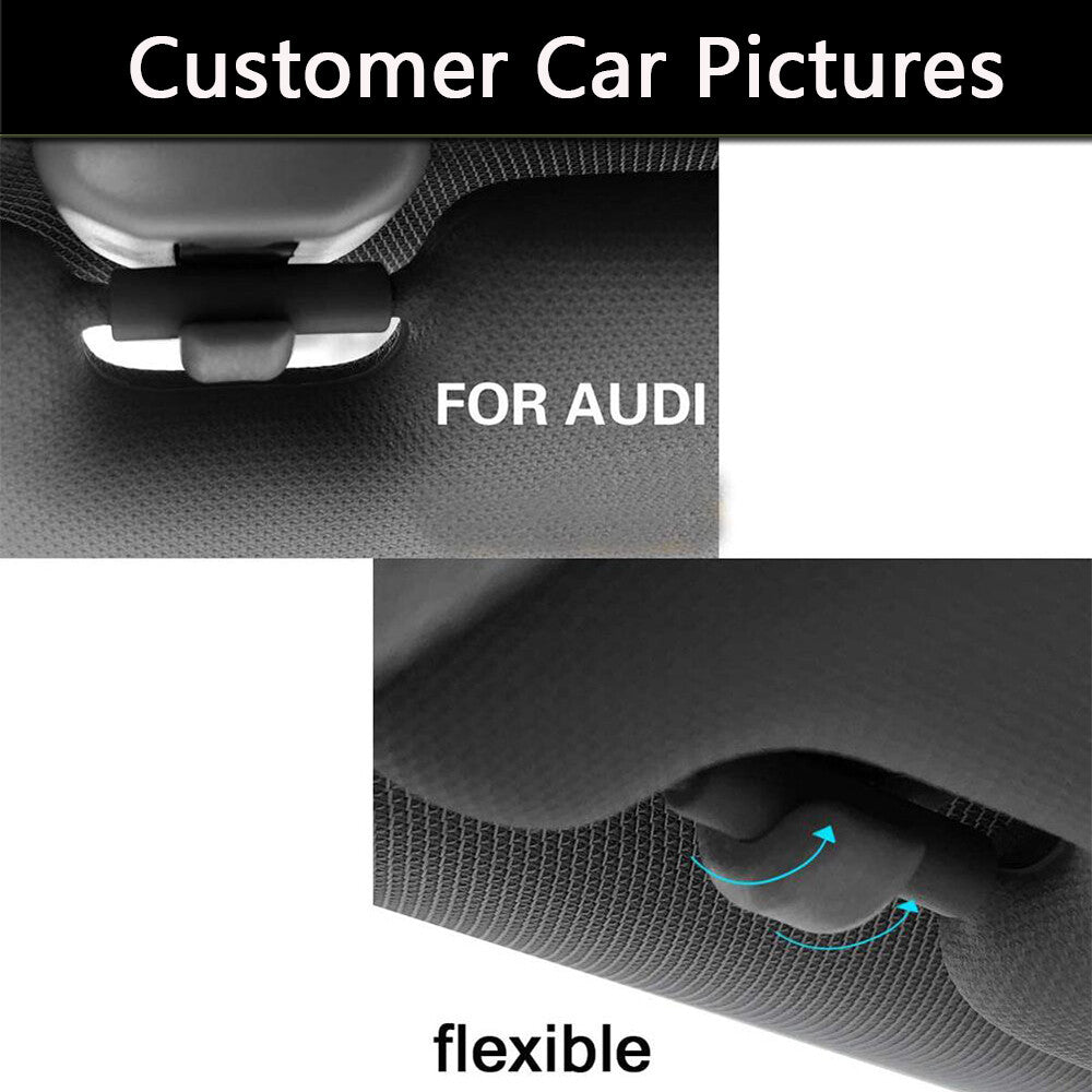Sun Visor Clip Holder Hook for Audi A3 S3 A4 S4 A5 S5 Q3 Q5 8U0857562A Black 2X