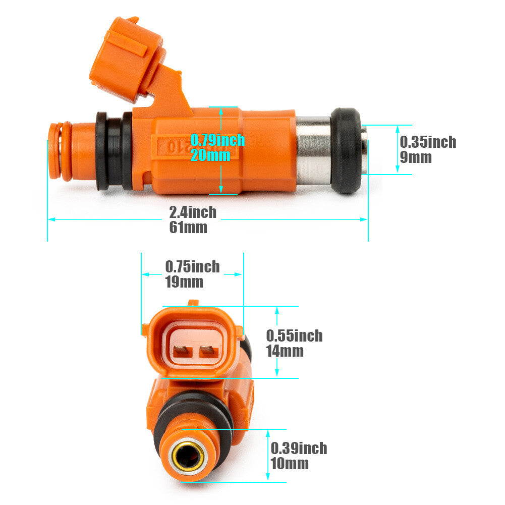4xFuel Injectors Cdh210 For Mirage 1.8l Tracker Lancer 2.0l Eclipse 2.4l Cdh210