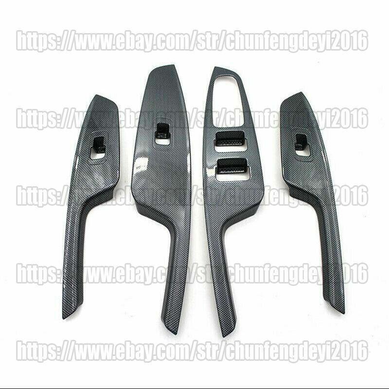 for Kia K5 Optima 2016-20 Glass Window Lifting Panel Decoration Carbon Fiber 4pc