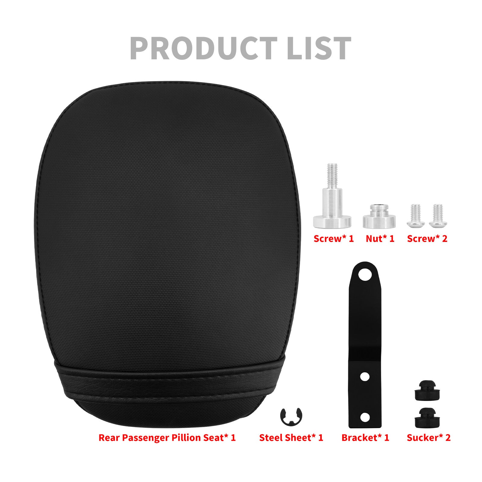 Rear Passenger for Seat Pillion Pad for Harley Sportster Iron 883 1200 48 72 10-2015