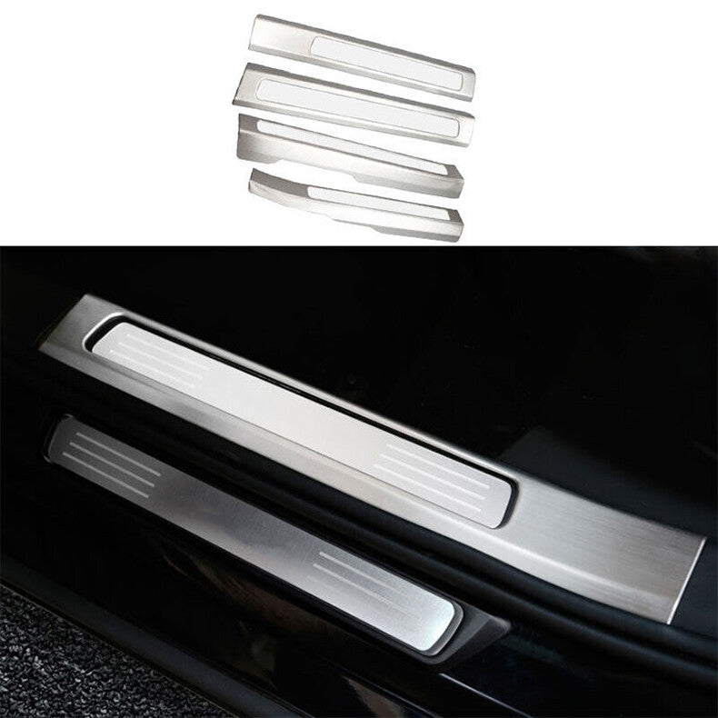 for Volvo S90 2017-2022 Silver Door Sill Scuff Plate Trim Protector Threshold 4x